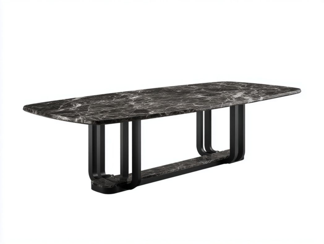 Esstisch aus Marmor mit Metallgestell für Esszimmer-200 x 100 x 75