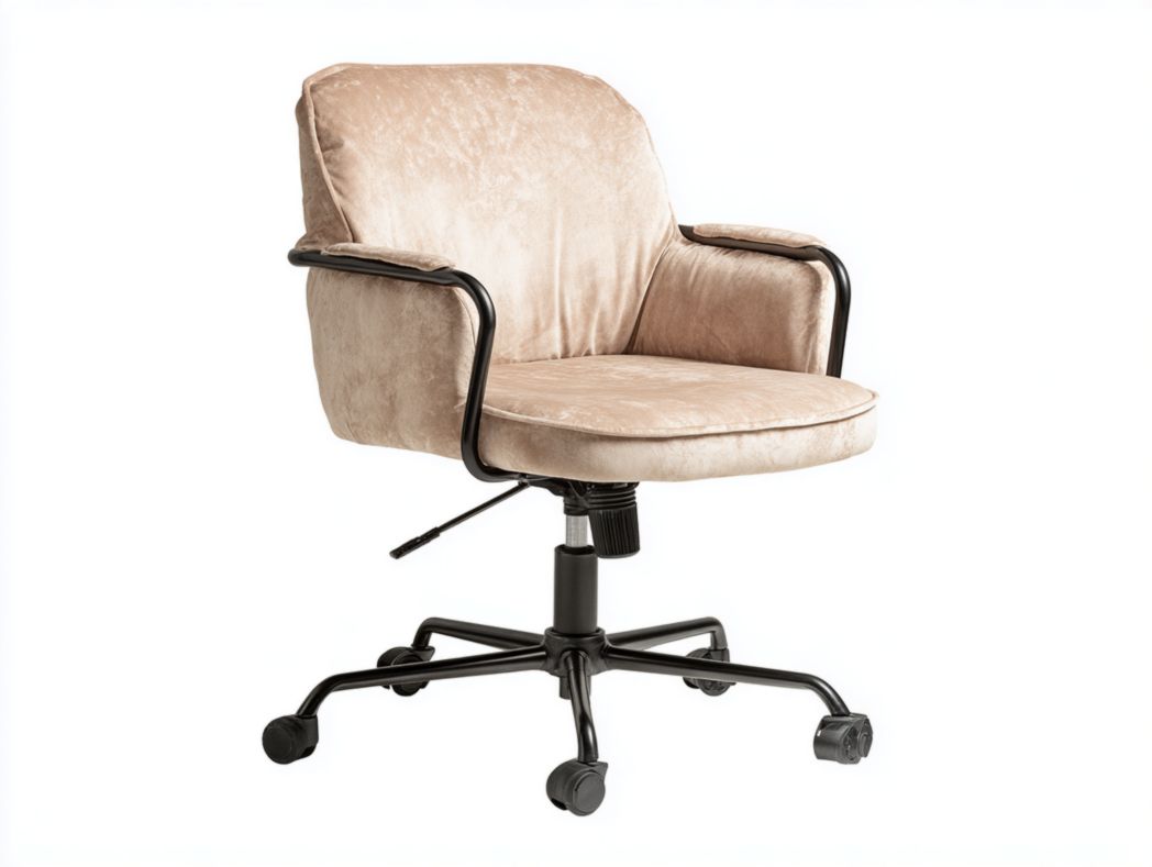 Drehstuhl aus Stoff für Büro oder Homeoffice mit Metallgestell 60 x 60 x 85