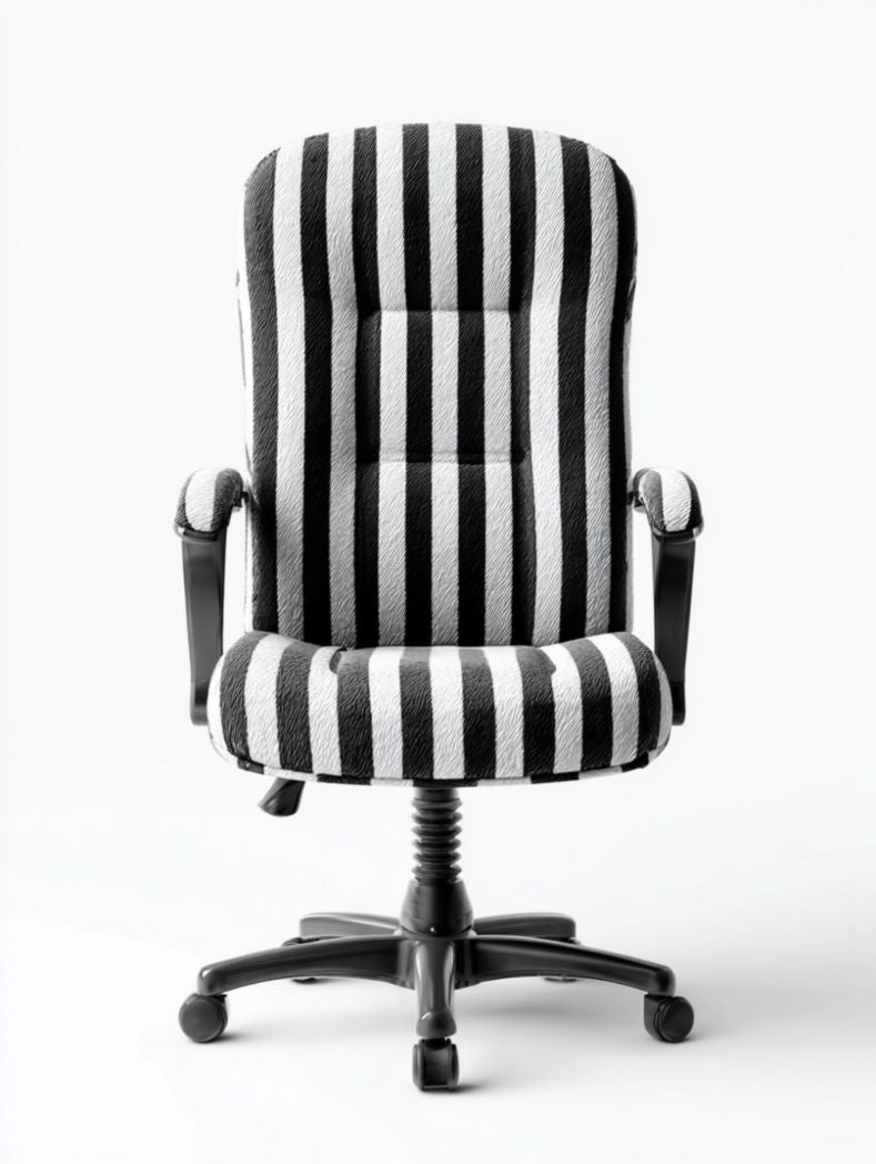 Bürostuhl mit Streifenmuster für ergonomischen Komfort aus Textil 45 x 60 x 100
