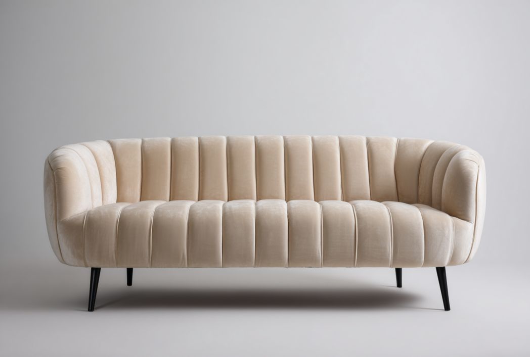 Sofa aus Samt für Wohnräume mit Komfortfunktion 210 x 85 x 75