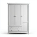 Kleiderschrank aus MDF mit weißen Oberflächen für Schlafzimmer - 180 x 100 x 50