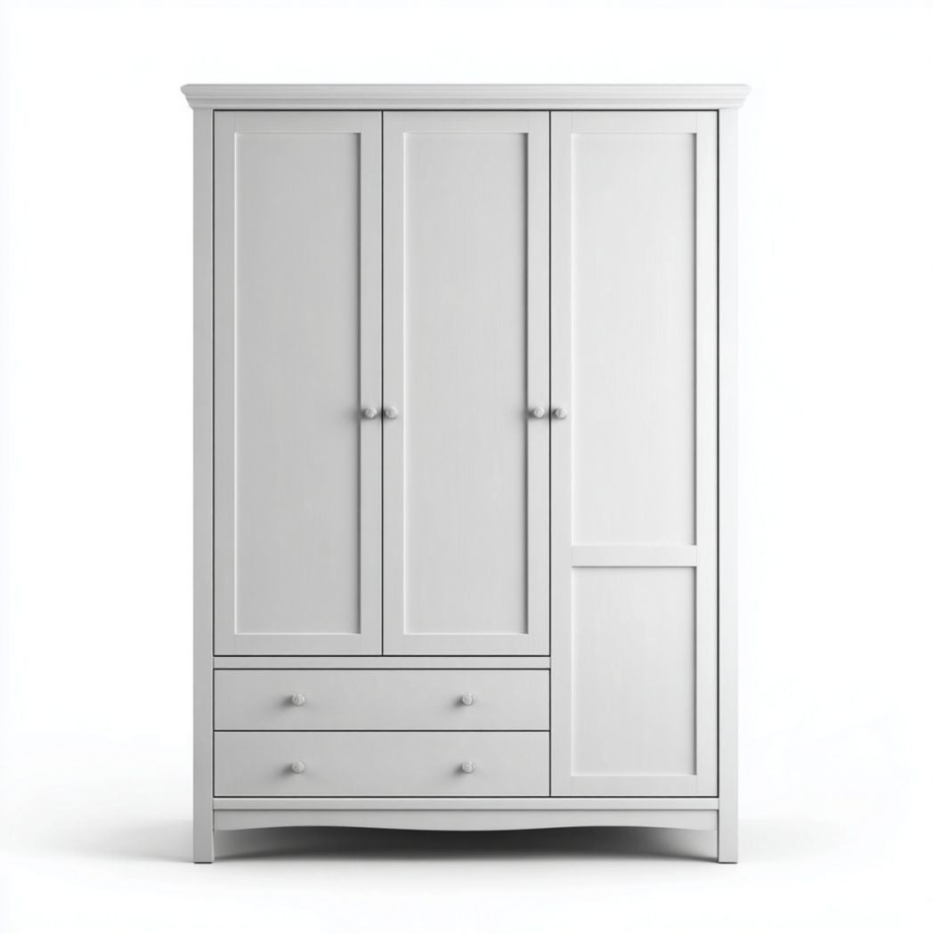 Kleiderschrank aus MDF mit weißen Oberflächen für Schlafzimmer - 180 x 100 x 50