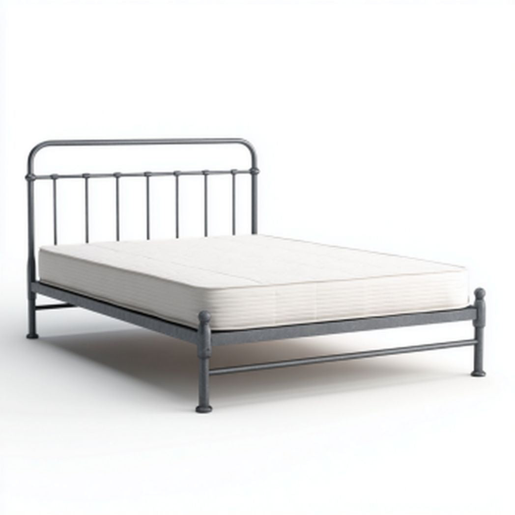 Bettgestell aus Metall für Schlafzimmer mit Matratze 190 x 90 x 120